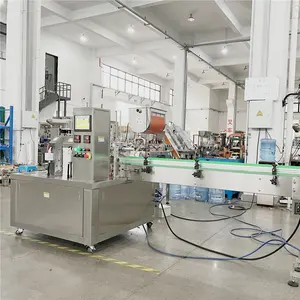BHZ-2 회전식 자동 물 요구르트 요구르트 액체 페이스트 소스 컵 충전 및 밀봉 기계