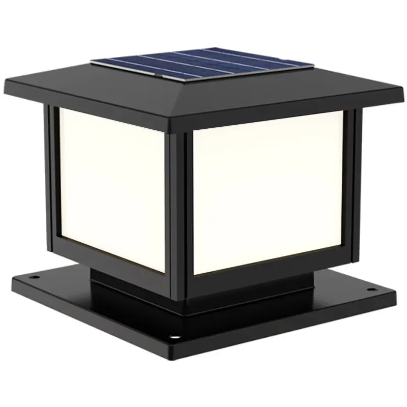 IP65 extérieur étanche ABS solaire porte poste pilier lampe jardin Villa colonne porte lampe cour clôture pilier lumière LED