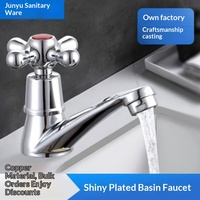 Robinet de lavabo monocommande en acier inoxydable, design moderne, finition brossée, montage sur comptoir, eau chaude/froide pour salle de bain domestique