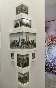 Environmental Protection Vintage Corner Background Wall Mural Solid Wood Corner Photo Frame Set - Product Image 2