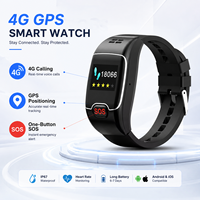 Jam Tangan Pintar Android GPS 4G SIM dengan Tombol SOS, Monitor Detak Jantung, Tahan Air IP67, Daya Tahan Baterai 6-7 Hari, Casing Aloi, Tali Silikon