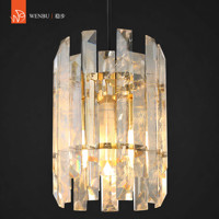 Lampes en cristal de quartz naturel rondes, lustre de luxe pour villa, salon et salle à manger