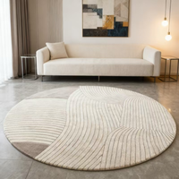 Handgefertigter Wollteppich mit Geometrischem Muster Premium Weicher Plüsch Hochfloriger Moderner Stil Kilim Umweltfreundlich