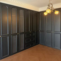 Puertas de Muebles de Cocina Modulares de Madera Estilo Francés con Diseño Moderno y Acabado Lacado para Comedores, Apartamentos y Villas