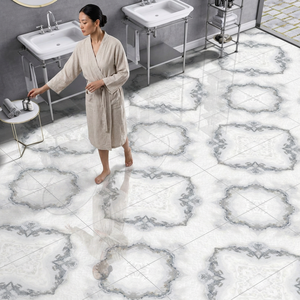 Forest Gray 600x1200mm Glossy Vitrified Porcelain Outdoor <b>Floor</b> Tiles Solid Grey Marble Look Design - Product Image 3