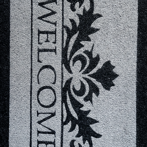 พรมเช็ดเท้าเส้นใยมะพร้าวธรรมชาติ100% พรมปูพื้นขนาด45*75ซม. พิมพ์ลาย - Product Image 1