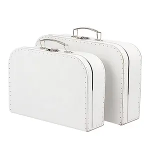 Wholesale Various Specifications Nested Decorative Paperboard Baby Suitcase Luggage Favor Gift Packaging Box With Handle