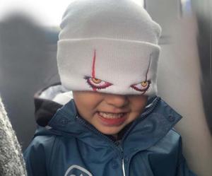 Bonnet d'hiver en plein air unisexe pour enfant, tricoté, casquettes drôles, Pennywise, yeux effrayants, <span class=keywords><strong>chapeau</strong></span> pour enfants, <span class=keywords><strong>Bob</strong></span> décontracté, chapeaux à l'extérieur - Product Image 3