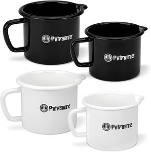 Robusto bote de leche de esmalte blanco de 350ml con escala integrada y ayuda para verter resistente a los arañazos para todas las cocinas - Product Image 1