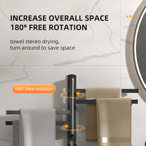 Sanga New Multipurpose Stainless Steel Wall Mounted Accessories Adhesive Rotating <b>Shelf</b> Bathroom Towel Rack Rotatable - Product Image 4