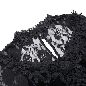 夏季新款性感透视修身长裙哥特式蕾丝鱼尾长袖女装 - Product Image 5