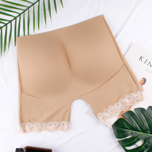กางเกงเอวสูงสีพีชสำหรับสตรีชุดชั้นในเซ็กซี่ traceless Hip ปลอดภัยกางเกงลูกไม้บางก้นอวบสะโพกสินค้าต่างประเทศ - Product Image 3