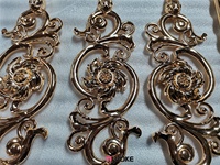Balustrades d'escalier en laiton moulé haut de gamme, type fantaisie, balustrade de pont décorative