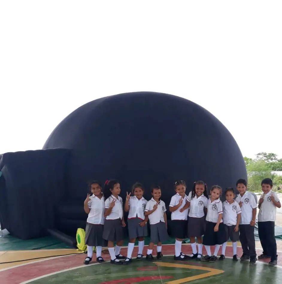 Volledig Planetarium & Bioscoopballon Projectiefilms Opblaasbare Koepels Met Luchtbrouwer
