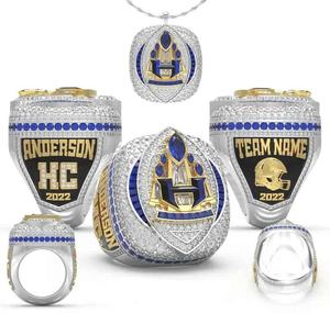 Campeones Personalizados de Fútbol, Baloncesto, Béisbol, Voleibol y Sóftbol con Cristales de Aleación de Oro Rosa y Pedrería - Product Image 4