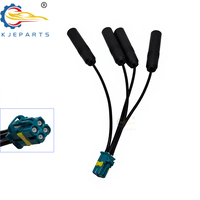 1 zu 4 Auto-RF-Antennenkabel MINI FAKRA Stecker auf Vier DIN Buchsen Koaxialkabel für Fahrzeug FM AM GPS 4G