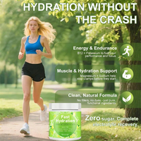 Mélange de poudre pour boisson électrolytique citron-lime avec sodium, potassium, magnésium, calcium, vitamines C et B12, 158g, complément alimentaire