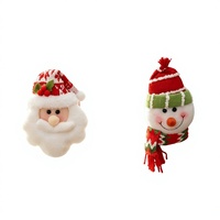 Bracelet à pression de Noël SIHE SDJ659, Père Noël et Bonhomme de neige en peluche, ornement de fête