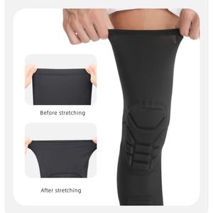 फुटबॉल बास्केटबॉल विरोधी टक्कर संपीड़न के लिए हनीवा पैड घुटने का समर्थन, लंबी पैर घुटने के ब्रेस - Product Image 4