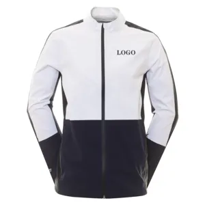 Custom luxury athletic performance quick dry slim fit high quality sublimation golf outdoor lightweight waterproof sports jacket