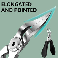 Nouvel ensemble professionnel durable et portable de coupe-ongles incarnés, coupe-ongles bec d'aigle pour ongles épais et durs, en acier inoxydable, pour manucure