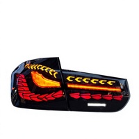 Pour OLIVER 2013-2018 pour Série 3 F30/F35 ; Ensemble de feux arrière LED et de feux de brouillard arrière de style écailles de dragon modifiés
