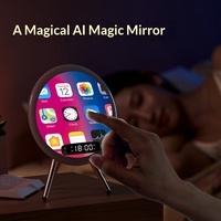 Haut-parleur de bureau BT avec chargeur sans fil, lumière RGB intelligente, support de téléphone, emplacement pour carte mémoire, horloge-réveil pour ordinateur