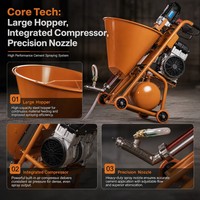 Mesin Semprot Semen Pintar Kontrol Digital 3-6 Meter Kubik Per Jam Mesin Pompa Semprot Mortar Otomatis Efisiensi Tinggi