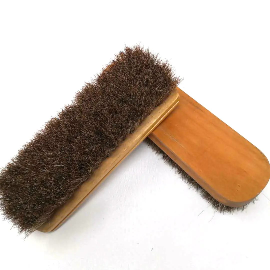Horse Hair Shoe Brush With Wooden Handle