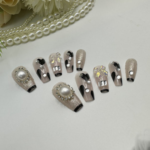 Pointes d'<span class=keywords><strong>ongles</strong></span> réutilisables longue durée de vie non toxique <span class=keywords><strong>gel</strong></span> vernis acrylique presse sur les <span class=keywords><strong>ongles</strong></span> 24 pièces/unité <span class=keywords><strong>faux</strong></span> <span class=keywords><strong>ongles</strong></span> - Product Image 5