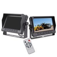 Moniteur de voiture numérique LCD IPS 7 pouces OEM/ODM pour surveillance des angles morts avec télécommande pour camion