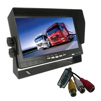 Moniteur d'ordinateur HD1024X600 IPS 7 pouces Petit téléviseur Couleur TFT LCD Moniteur CCTV avec port d'entrée VGA AV/AV2 3CH pour caméra de voiture PC DVR