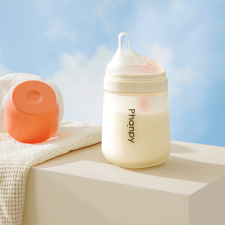 Vaso 240ml + Tetina talla L (6M+), Naranja