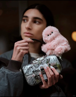 Peluche Électrique Super Douce Hibou Timide Mirumi, Pendentif de Sac, Recharge USB, Peut Chantier, Se Tourne la Tête, Anti-Stress, Transfrontalier