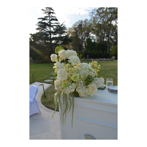 Centrotavola Floreale <span class=keywords><strong>in</strong></span> Seta 2026 di Tendenza, Sfera di <span class=keywords><strong>Fiori</strong></span> Artificiali Verdi e Bianchi per Matrimoni, Feste ed Eventi - Product Image 6