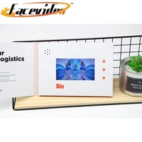 Dernière marque d'invitation cadeau promotionnel vente en gros courrier d'affaires avec écran lcd livret vidéo carte de vœux