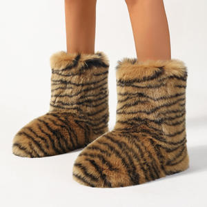 Nuevas Zapatillas de piel de moda, botas de leopardo, zapatillas de plataforma peludas, botas informales de leopardo de algodón de piel de leopardo para mujer - Product Image 5