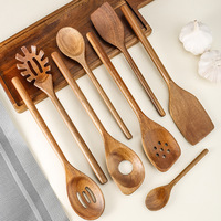 Spatule et fourchette à pâtes en bois faites à la main, à long manche, résistantes à la chaleur, écologiques et de qualité alimentaire pour la cuisine (vente en gros)