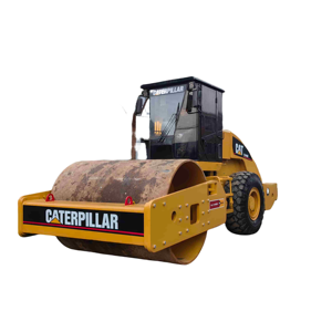 Rouleau compresseur à pneus CAT d'occasion pas cher CS683 (CS-683E/CS683) à tambour unique avec composant de pompe, modèle 2017, bon état - Product Image 1