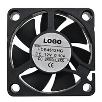 Ventilateur axial DC à pales en plastique PBT 45x45x10mm 5-12-24V, roulements à billes, durée de vie de 70 000 heures, ventilateur de refroidissement d'air OEM ODM