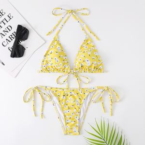 Traje de Baño Bikini Personalizado para Mujer, Conjunto de Dos Piezas con Braguita Extra Pequeña, Estilo Moderno y Sexy para la Playa - Product Image 2