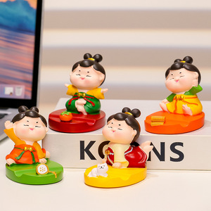 Support de téléphone en résine, figurine de dessin animé, décoration de bureau, cadeau pour la maison, le bureau, la chambre à coucher, style Dynastie Tang - Product Image 1