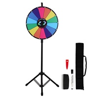 Roue de prix effaçable à sec Accepter les graphiques de la roue de personnalisation Lucky 24 Inch Spin Tripod Prize Wheel of Fortune
