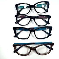 Liquidación de Stock: Monturas Ópticas Unisex Rectangulares de Acetato con Borde Completo, Bisagras de Resorte, Entrega Rápida