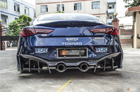 Kit carrosserie en fibre de carbone Infiniti Q60 style BS amélioré : pare-chocs avant/arrière, jupes latérales, diffuseur, spoiler, clips d'échappement