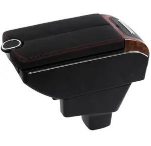 New Model double open Leather Car Interior Center Console Armrest Box with USB for Suzuki Sx4