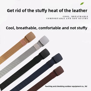 Nhà Máy Cung Cấp Trực Tiếp Giản Dị Dệt Bên Trong Vành Đai Thắt Lưng 3.8Cm Xương Cá Kim Loại Miễn Phí An Ninh Không Có Lỗ Kiểm Tra Miễn Phí PP Dải Đơn Giản - Product Image 3