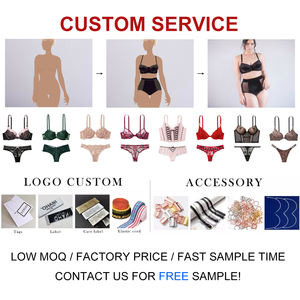 2 potong Bra renda Dan celana dalam wanita Set Bra setengah Cup seksi Lingerie intim Bodycon Set celana dalam renda Bralette - Product Image 6
