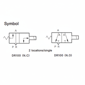 TPC MECHATRONICS Mini válvula solenoide de 3 puertos Válvula de control de 10mm DR100 - Product Image 1