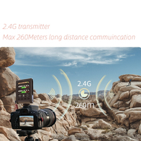Inveer 2.4G Mikrofon Ganda Audio Nirkabel untuk Wawancara atau Rekaman Langsung untuk Ponsel PC Kamera DSLR Model F6